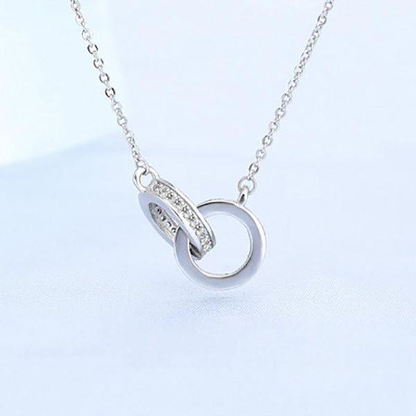pendant necklaces products on the whole network, good trends double circle necklace female korean version of simple temperament full diamond, Silver
pendant necklaces products on the whole network, good trends double circle necklace female korean version of simple temperament full diamond, Silver