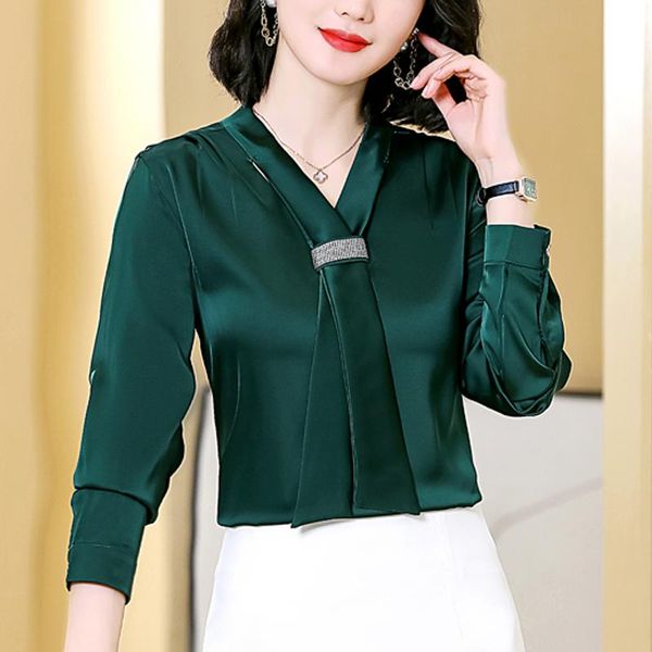 women's blouses & shirts elegant satin office lady long-sleeved silk chiffon shirt 2021 autumn fashion ribbon pullovers blouse, White
women's blouses & shirts elegant satin office lady long-sleeved silk chiffon shirt 2021 autumn fashion ribbon pullovers blouse, White