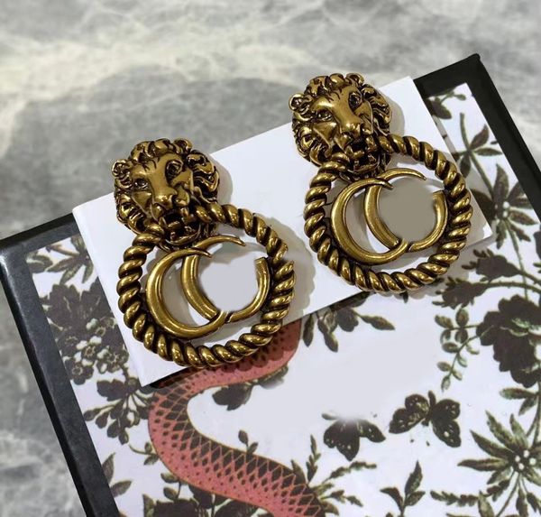 luxury designer earring ladies brass retro letters lion head earrings fashion new party jewelry with box, Golden;silver
luxury designer earring ladies brass retro letters lion head earrings fashion new party jewelry with box, Golden;silver