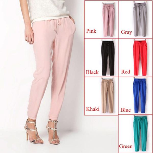 women's pants & capris women chiffon summer casual harem drawstring elastic waist plus size trousers, Black;white
women's pants & capris women chiffon summer casual harem drawstring elastic waist plus size trousers, Black;white