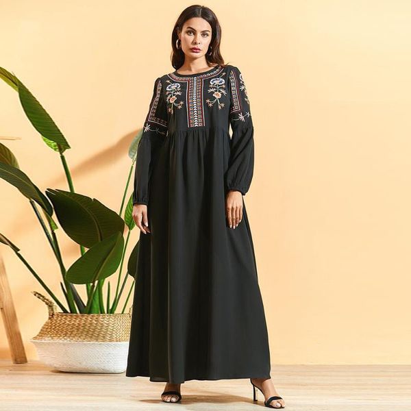 casual dresses siskakia maxi dress black ethnic floral embroidery a line elegant o neck long sleeve middle east muslim women clothing, Black;gray
casual dresses siskakia maxi dress black ethnic floral embroidery a line elegant o neck long sleeve middle east muslim women clothing, Black;gray