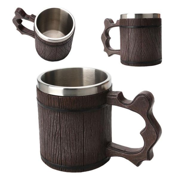 mugs simulation wooden barrel double layer beer mug stainless steel liner double-layer cup creative drinking metal insulated
mugs simulation wooden barrel double layer beer mug stainless steel liner double-layer cup creative drinking metal insulated
