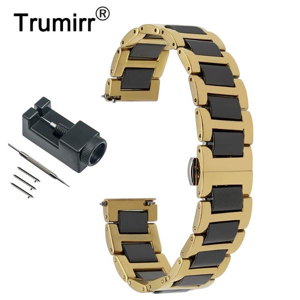 watch bands 18mm 20mm 22mm ceramic + stainless steel band universal watchband butterfly buckle strap quick release wrist belt bracelet, Black;brown
watch bands 18mm 20mm 22mm ceramic + stainless steel band universal watchband butterfly buckle strap quick release wrist belt bracelet, Black;brown