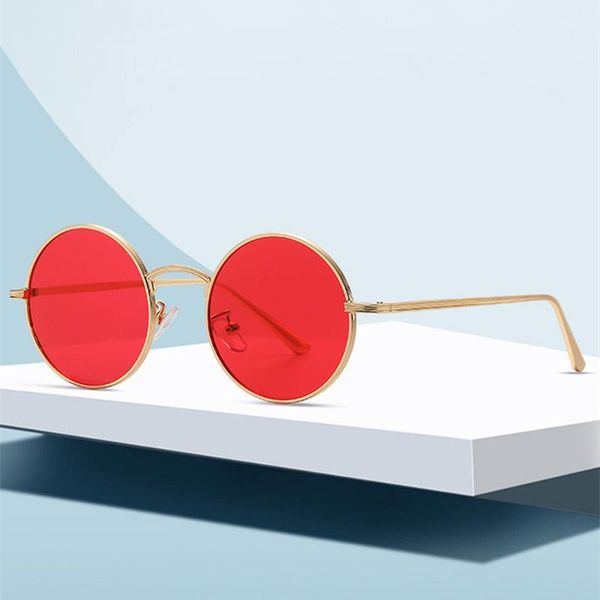 sunglasses gold round metal frame men retro 2021 summer style women red lens sun glasses yellow pink black uv400, White;black
sunglasses gold round metal frame men retro 2021 summer style women red lens sun glasses yellow pink black uv400, White;black