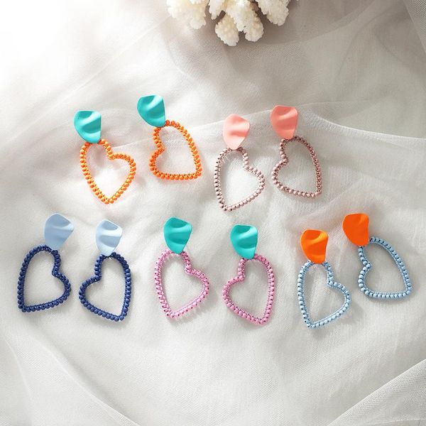 dangle & chandelier unique contrast color heart big earrings for women 2021 jewelry korean summer cute statement drop girls gift, Silver
dangle & chandelier unique contrast color heart big earrings for women 2021 jewelry korean summer cute statement drop girls gift, Silver