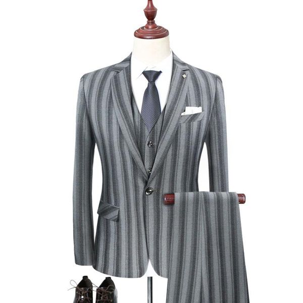 men's suits & blazers striped suit spring autumn 3 piece wedding for men grey navy blue burgundy male, White;black
men's suits & blazers striped suit spring autumn 3 piece wedding for men grey navy blue burgundy male, White;black