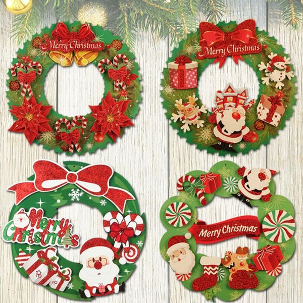 decorative flowers & wreaths christmas wreath door hanging decorations double-sided printing paper for room supplies
decorative flowers & wreaths christmas wreath door hanging decorations double-sided printing paper for room supplies