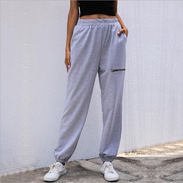 autumn women's fashion solid color casual pants loose and thin legged zipper elastic waist comfortable sports & capris, Black;white
autumn women's fashion solid color casual pants loose and thin legged zipper elastic waist comfortable sports & capris, Black;white