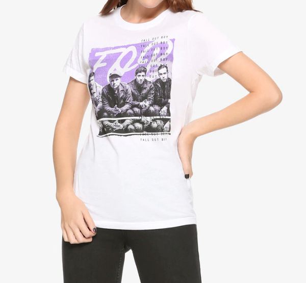 fall out boy purple p women's girls junior fit t-shirt new 100% authentic, White;black
fall out boy purple p women's girls junior fit t-shirt new 100% authentic, White;black