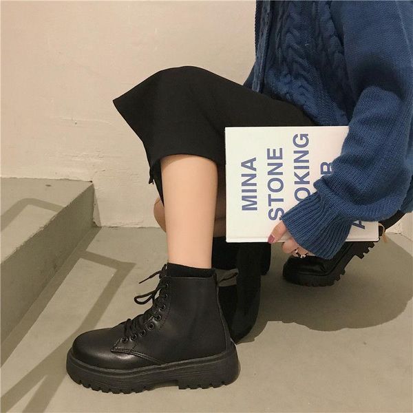 boots autumn korean fashion handsome lace-up motorcycle net red thick-soled casual round toe women, Black
boots autumn korean fashion handsome lace-up motorcycle net red thick-soled casual round toe women, Black