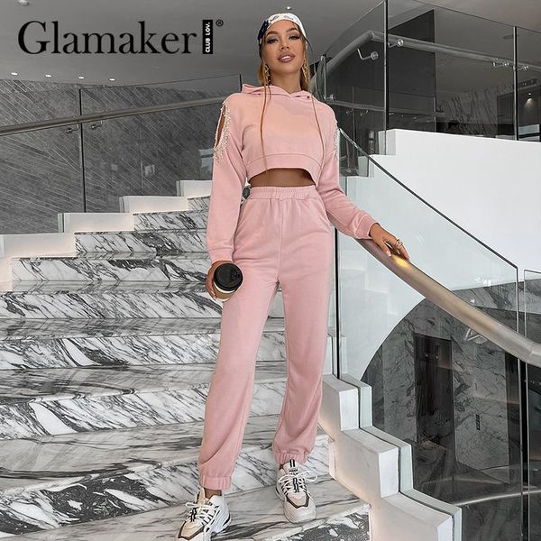 women's two piece pants glamaker pink hollow out casual womens tracksuits sportswear loose sweatshirt hoodies and elastic waist trouser, White
women's two piece pants glamaker pink hollow out casual womens tracksuits sportswear loose sweatshirt hoodies and elastic waist trouser, White