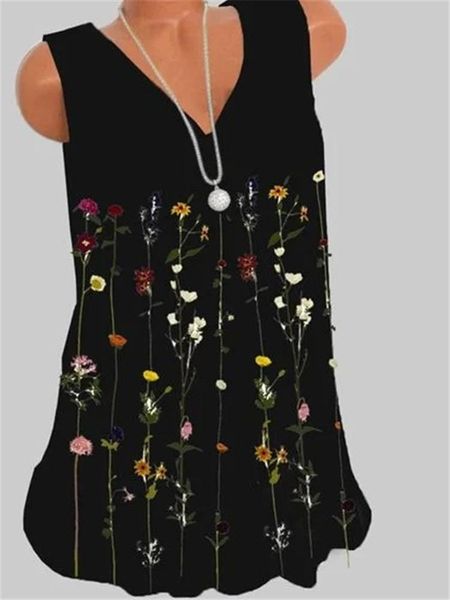 women's t-shirt fashion women casual sleeveless loose top, White
