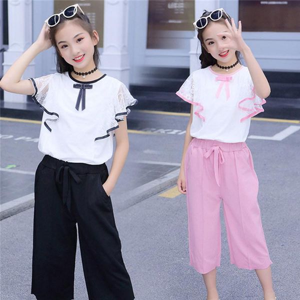clothing sets teenager girls summer clothes for kids wear 4 6 8 10 12 14 year teenage set frill + wide pants 2pcs, White
clothing sets teenager girls summer clothes for kids wear 4 6 8 10 12 14 year teenage set frill + wide pants 2pcs, White