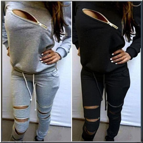 sportwear zipper fly hole sweatsuit women tracksuits set sweatshirt jogger pants active tracksuit two piece fitness outfits, Gray
sportwear zipper fly hole sweatsuit women tracksuits set sweatshirt jogger pants active tracksuit two piece fitness outfits, Gray