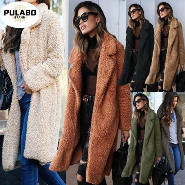 women's wool & blends women 2021 winter vintage brown lambswool turn down collar jacket fashion lapel loose thick coat ops, Black
women's wool & blends women 2021 winter vintage brown lambswool turn down collar jacket fashion lapel loose thick coat ops, Black