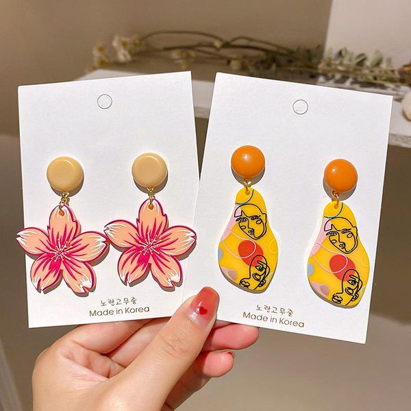 dangle & chandelier korean acrylic pink flower girl drop earrings for women jewelry fashion resin bohemian, Silver
dangle & chandelier korean acrylic pink flower girl drop earrings for women jewelry fashion resin bohemian, Silver