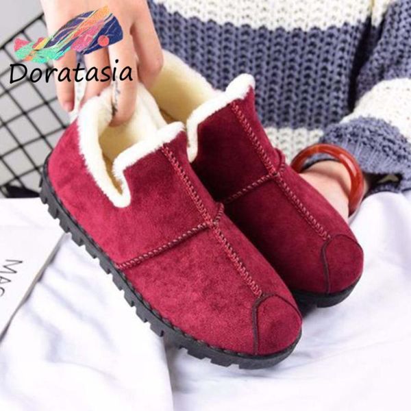 boots doratasia arrival women solid round toe slip on snow shoes warm plush casual fluffy winter, Black
boots doratasia arrival women solid round toe slip on snow shoes warm plush casual fluffy winter, Black