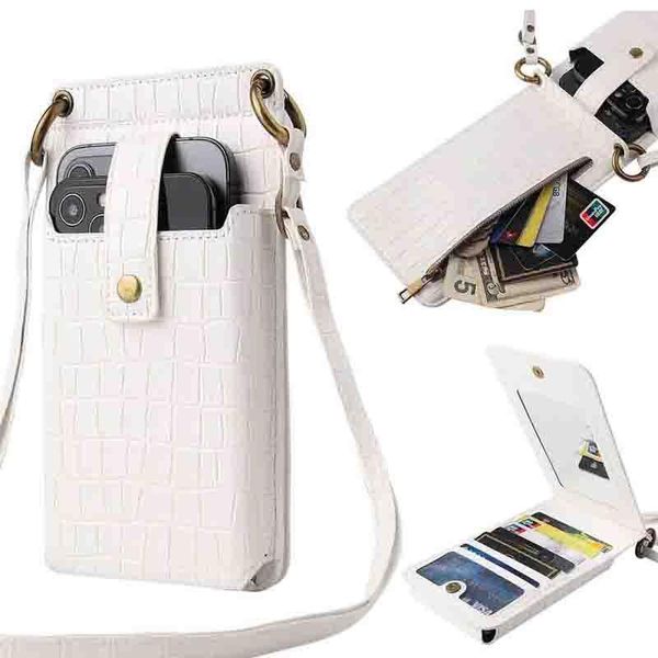 card holders ladies mobile wallet mini one-shoulder crocodile pattern coin purse multifunctional retro messenger bag holder, Brown;gray
card holders ladies mobile wallet mini one-shoulder crocodile pattern coin purse multifunctional retro messenger bag holder, Brown;gray