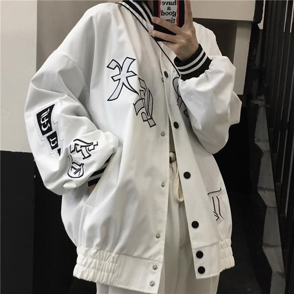 women's jackets spring/autumn baseball uniform women jacket men loose hong kong style korean trend harajuku student spring ins 2021, Black;brown
women's jackets spring/autumn baseball uniform women jacket men loose hong kong style korean trend harajuku student spring ins 2021, Black;brown