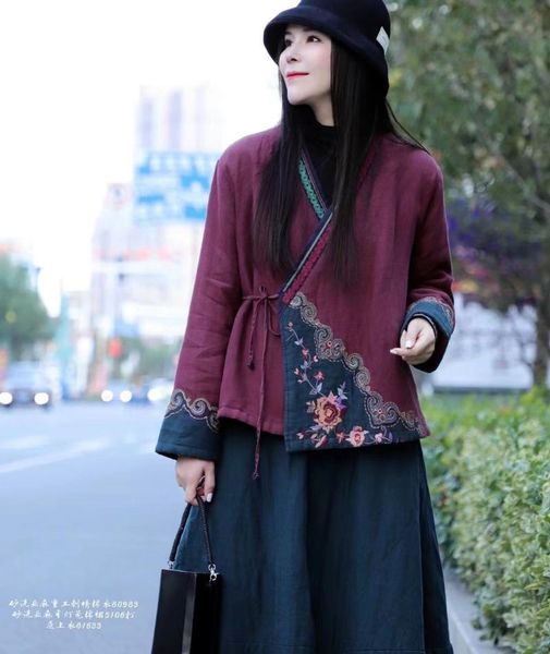 women's jackets autumn winter padded small coat women retro casual drawstring 2021 ladies embroidery vintage, Black;brown
women's jackets autumn winter padded small coat women retro casual drawstring 2021 ladies embroidery vintage, Black;brown