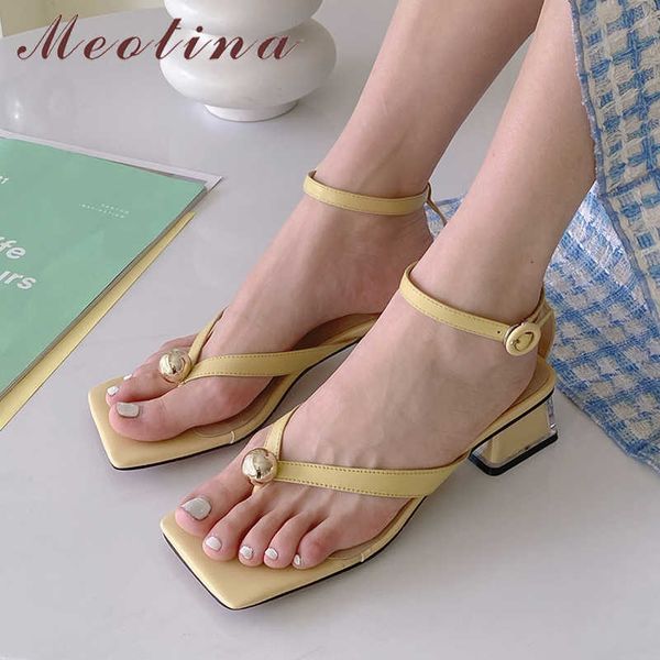 meotina women shoes genuine leather sandals ankle strap med heel sandals flip flop shoes square toe thick heel sandals summer 210608, Black
meotina women shoes genuine leather sandals ankle strap med heel sandals flip flop shoes square toe thick heel sandals summer 210608, Black