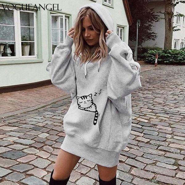 women's hoodies & sweatshirts fashion womens cat printed long sleeve pullovers autumn winter ear hooded spring streetwear, Black
women's hoodies & sweatshirts fashion womens cat printed long sleeve pullovers autumn winter ear hooded spring streetwear, Black
