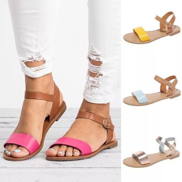 sandals 2021 pu open toe large size women's fashion one-word casual buckle belt flat bottom net red women, Black
sandals 2021 pu open toe large size women's fashion one-word casual buckle belt flat bottom net red women, Black
