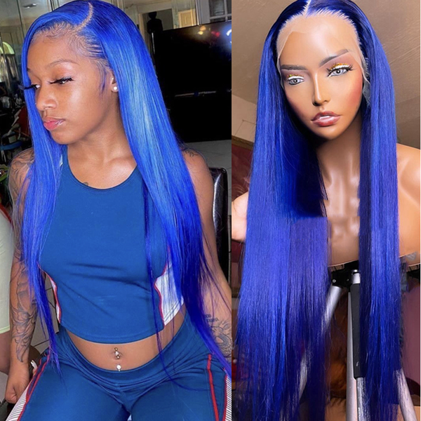 26inches deep part navy blue straight 180% synthetic 13x4 lace front wig for women with baby hair synthetic hair preplucked soft, Black
26inches deep part navy blue straight 180% synthetic 13x4 lace front wig for women with baby hair synthetic hair preplucked soft, Black