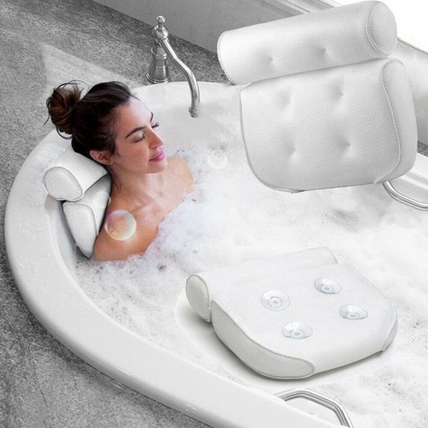 breathable 3d mesh spa bath pillow with suction cups neck and back support for home tub bathroom accessories8 . other & toilet supplies
breathable 3d mesh spa bath pillow with suction cups neck and back support for home tub bathroom accessories8 . other & toilet supplies