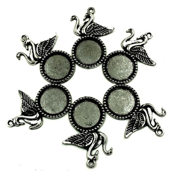 pendants 10pcs antique silver tone 2 swans round cabochon setting charms jewelry findings 41mm fit cameo 18mm, Black
pendants 10pcs antique silver tone 2 swans round cabochon setting charms jewelry findings 41mm fit cameo 18mm, Black