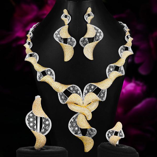 earrings & necklace godki nigerian 4pcs bridal zirconia sets for women party jewelry african dubai cz crystal wedding, Silver
earrings & necklace godki nigerian 4pcs bridal zirconia sets for women party jewelry african dubai cz crystal wedding, Silver