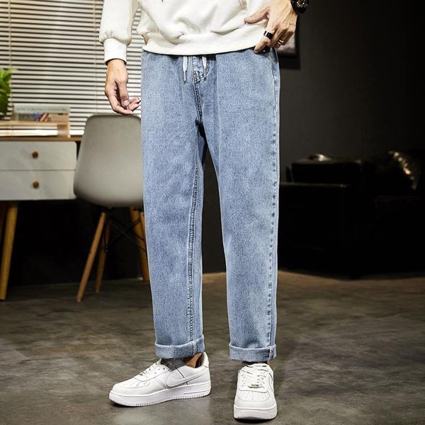 men's jeans straight-leg pants loose wide-leg trendy style boys brand stretch waist casual trousers men, Blue
men's jeans straight-leg pants loose wide-leg trendy style boys brand stretch waist casual trousers men, Blue