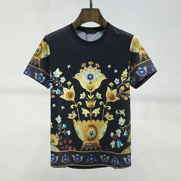 men's t-shirts 2021 short-sleeved baroque floral pattern printed o-neck t-shirt street cotton fashion summer, White;black
men's t-shirts 2021 short-sleeved baroque floral pattern printed o-neck t-shirt street cotton fashion summer, White;black