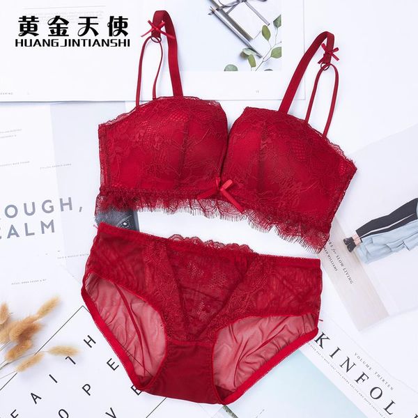 bras sets lace bra & brief 3/4 cup convertible straps three hook-and-eye lingerie underwear for women 70-85a b c, Red;black
bras sets lace bra & brief 3/4 cup convertible straps three hook-and-eye lingerie underwear for women 70-85a b c, Red;black