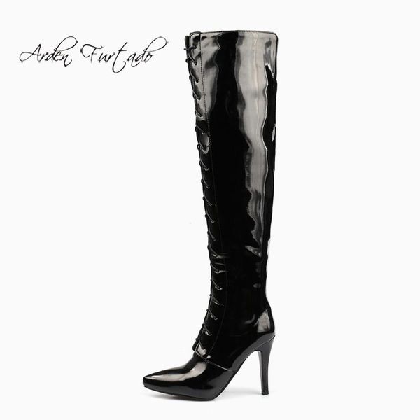 boots arden furtado 2021 winter fashion serpentine side zipper pointed stilettos heels women's shoes over the knee 47 48, Black
boots arden furtado 2021 winter fashion serpentine side zipper pointed stilettos heels women's shoes over the knee 47 48, Black