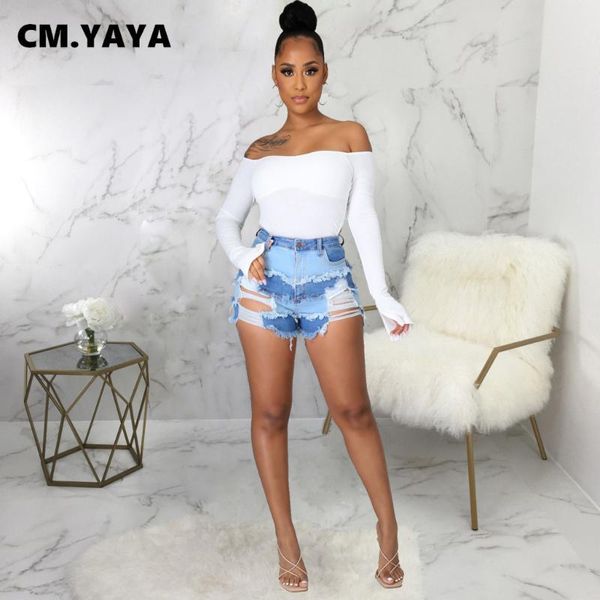 women's jeans cm.yaya women ripped hole distressed zipper pockets mid waist stretchy denim shorts fashion casual streetwear summer 2021, Blue
women's jeans cm.yaya women ripped hole distressed zipper pockets mid waist stretchy denim shorts fashion casual streetwear summer 2021, Blue