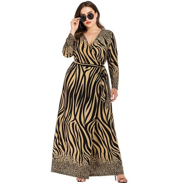 casual dresses 5xl 6xl plus size winter dress long sleeve women v neck striped leopard print maxi belted split wrap, Black;gray
casual dresses 5xl 6xl plus size winter dress long sleeve women v neck striped leopard print maxi belted split wrap, Black;gray