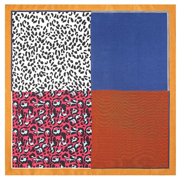 scarves pobing 100% silk scarf woman leopard print plaid square luxury bandanas small hijab foulards lady tie headband 53x53cm, Blue;gray
scarves pobing 100% silk scarf woman leopard print plaid square luxury bandanas small hijab foulards lady tie headband 53x53cm, Blue;gray