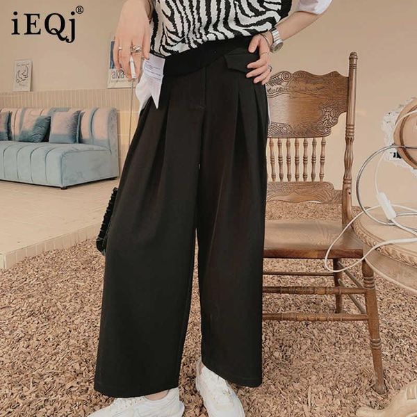 women's pants & capris ieqj black casual high elastic waist pleated straight-leg suit trousers loose women fashion tide summer 2021 3f0, Black;white
women's pants & capris ieqj black casual high elastic waist pleated straight-leg suit trousers loose women fashion tide summer 2021 3f0, Black;white