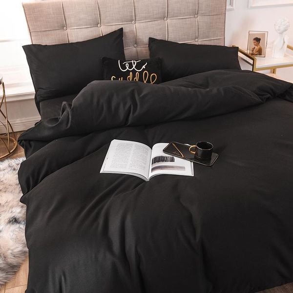bedding sets northern europe simple style black solid colors duvet cover bed sheets and pillowcase set cotton quilt 3/4pcs
bedding sets northern europe simple style black solid colors duvet cover bed sheets and pillowcase set cotton quilt 3/4pcs