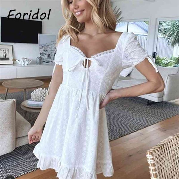 foridol white lace summer dress women lace up bowknot embridery flower hollow out short a-line dress vintage beach dress 210415, Black;gray
foridol white lace summer dress women lace up bowknot embridery flower hollow out short a-line dress vintage beach dress 210415, Black;gray
