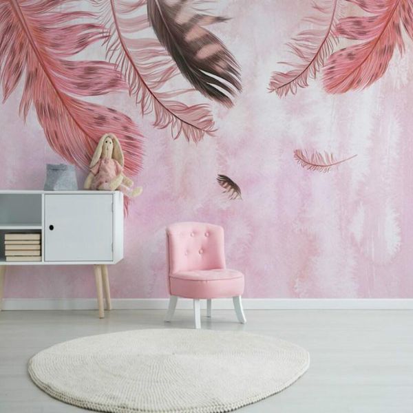 wallpapers modern minimalist hand-painted pink feathers 3d wallpaper for bedroom home improvement background wall painting
wallpapers modern minimalist hand-painted pink feathers 3d wallpaper for bedroom home improvement background wall painting