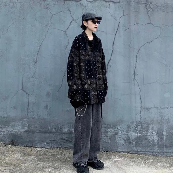 women's jackets high street gothic cashew print loose jacket women harajuku hip hop long sleeve cardigan baggy bf punk casual y2k coat, Black;brown
women's jackets high street gothic cashew print loose jacket women harajuku hip hop long sleeve cardigan baggy bf punk casual y2k coat, Black;brown