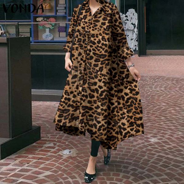 plus size women dress 2021 vonda casual long sleeve vintage leopard print button shirt dresses loose autumn irregular vestidos, Black;gray
plus size women dress 2021 vonda casual long sleeve vintage leopard print button shirt dresses loose autumn irregular vestidos, Black;gray
