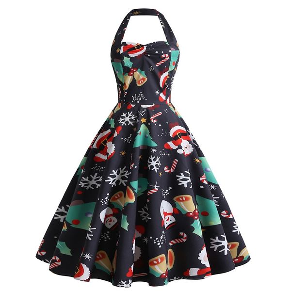 women's fashion christmas casual dresses halter trendy printed pattern halterneck skirt christmas gift empire santa printed vintage dre, Black;gray
women's fashion christmas casual dresses halter trendy printed pattern halterneck skirt christmas gift empire santa printed vintage dre, Black;gray