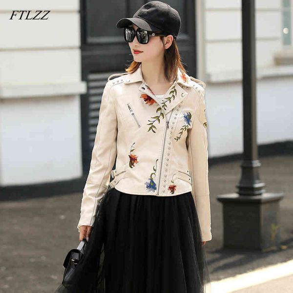 embroiderry flower womens pu leather jackets winter women patched rivet luxury design hip hop biker jacket femme coats 210423, Black
embroiderry flower womens pu leather jackets winter women patched rivet luxury design hip hop biker jacket femme coats 210423, Black