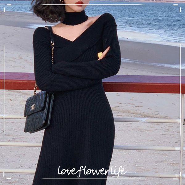 knitted dress korean style spring long sleeve v-neck slim sweater dress female office elegant knit dress women 210521, Black;gray
knitted dress korean style spring long sleeve v-neck slim sweater dress female office elegant knit dress women 210521, Black;gray