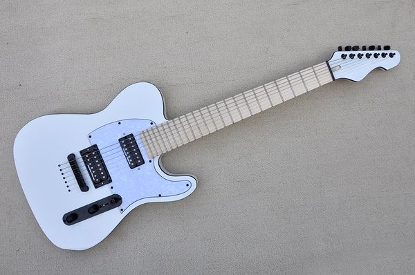 factory custom white electric guitar with 7 strings,black hardwares,black binding,hh pickups,string through body,can be customized
factory custom white electric guitar with 7 strings,black hardwares,black binding,hh pickups,string through body,can be customized