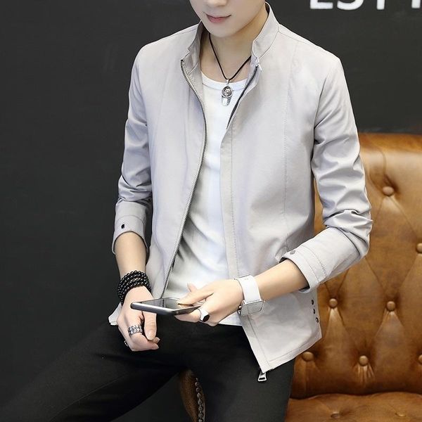 men's jackets casual coat spring korean slim fit trend handsome thin stand collar jacket upper garment, Black;brown
men's jackets casual coat spring korean slim fit trend handsome thin stand collar jacket upper garment, Black;brown