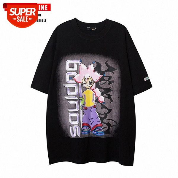 streetwear men european and american street fashion brand hiphop anime print shirt men's ins hip-hop short-sleeved t-shirt trend #ut03, White;black
streetwear men european and american street fashion brand hiphop anime print shirt men's ins hip-hop short-sleeved t-shirt trend #ut03, White;black